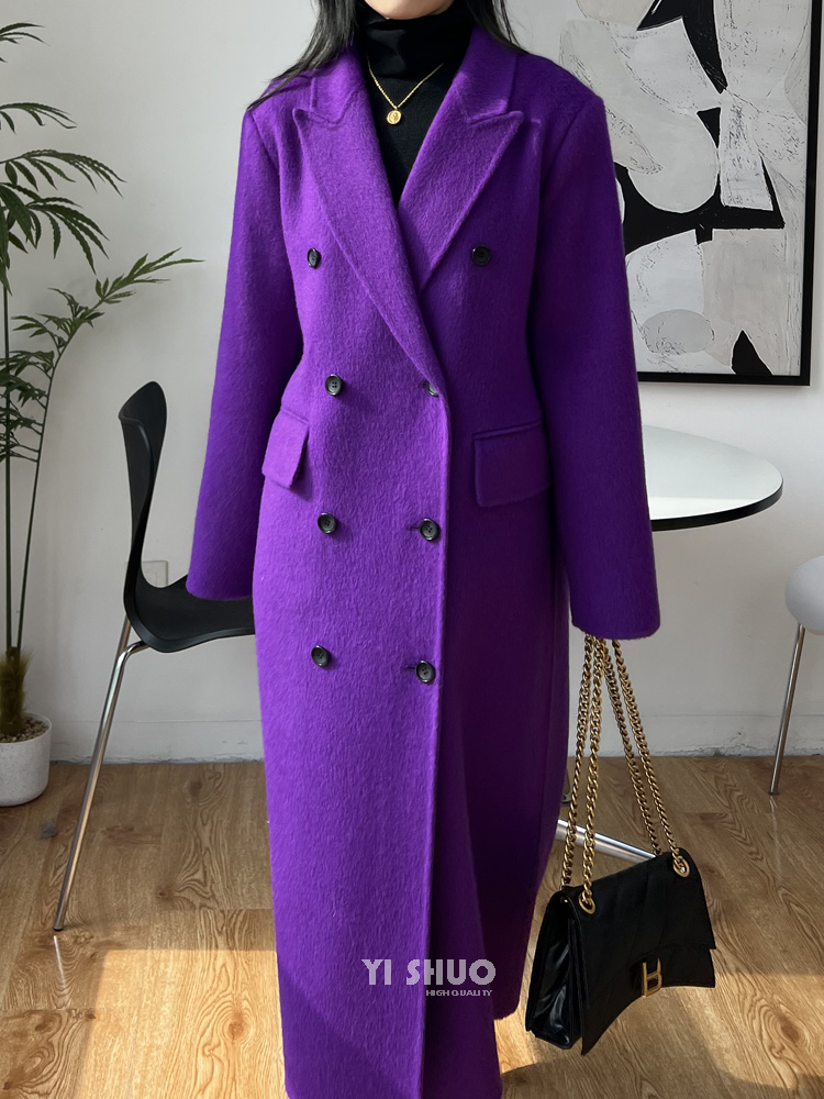 Wool Coat Peacoat - 가을 겨울 신상 두꺼운 양면 울
