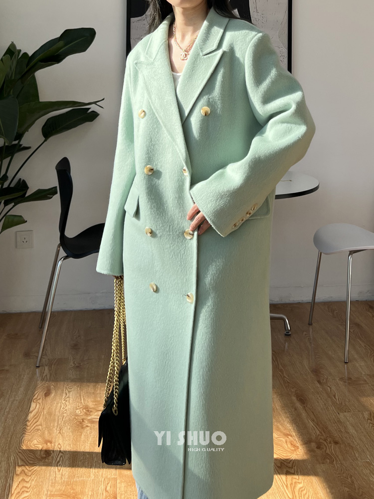 가을 겨울 신상 두꺼운 양면 울 코트 여성 우아한 턴다 - Wool Coat Peacoat 리뷰 및 가격