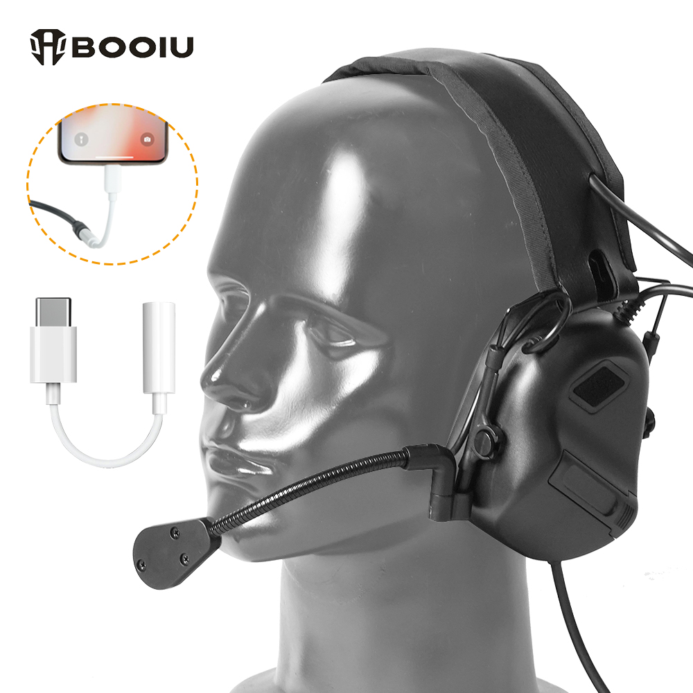 BOOIU 전술 전자 슈팅 헤드셋 3.5mm 인터페이스 - Earmuffs Foldable 리뷰 및 가격