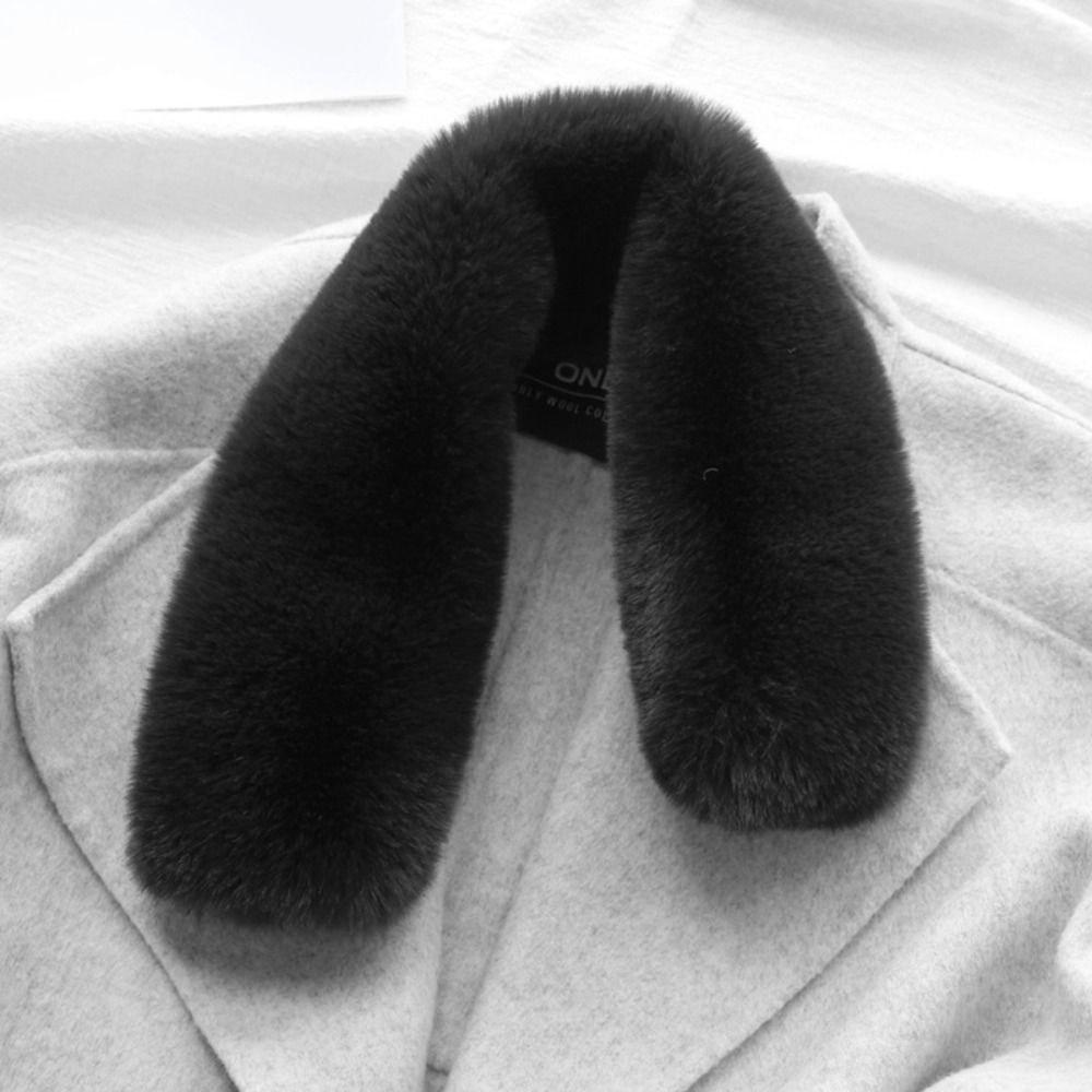 여성용 넥 워머 코트 칼라 모피 울 칼라 인조 밍크 모 - Wool Coat Peacoat 리뷰 및 가격