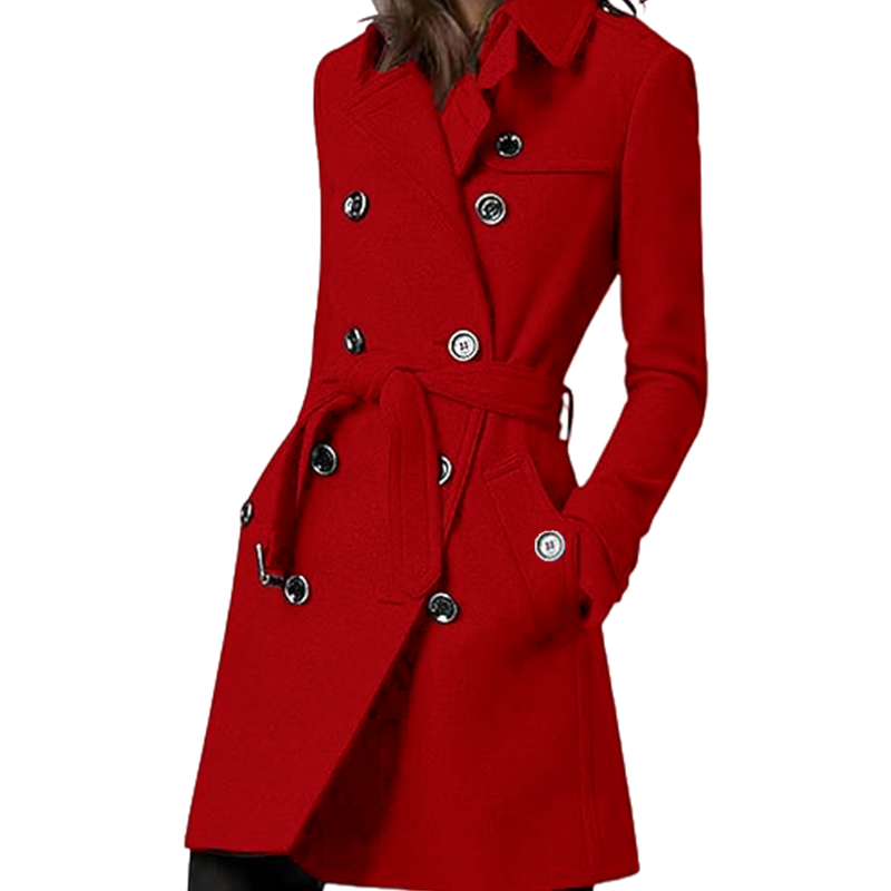 여성용 트렌치 코트 울 혼합 더블 브레스트 라이닝 자켓 - Wool Coat Peacoat 리뷰 및 가격