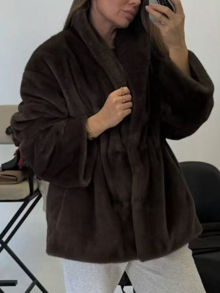 DFDG 여성용 2025 가을 겨울 심플 캐주얼 인조  - Wool Coat Peacoat 리뷰 및 가격