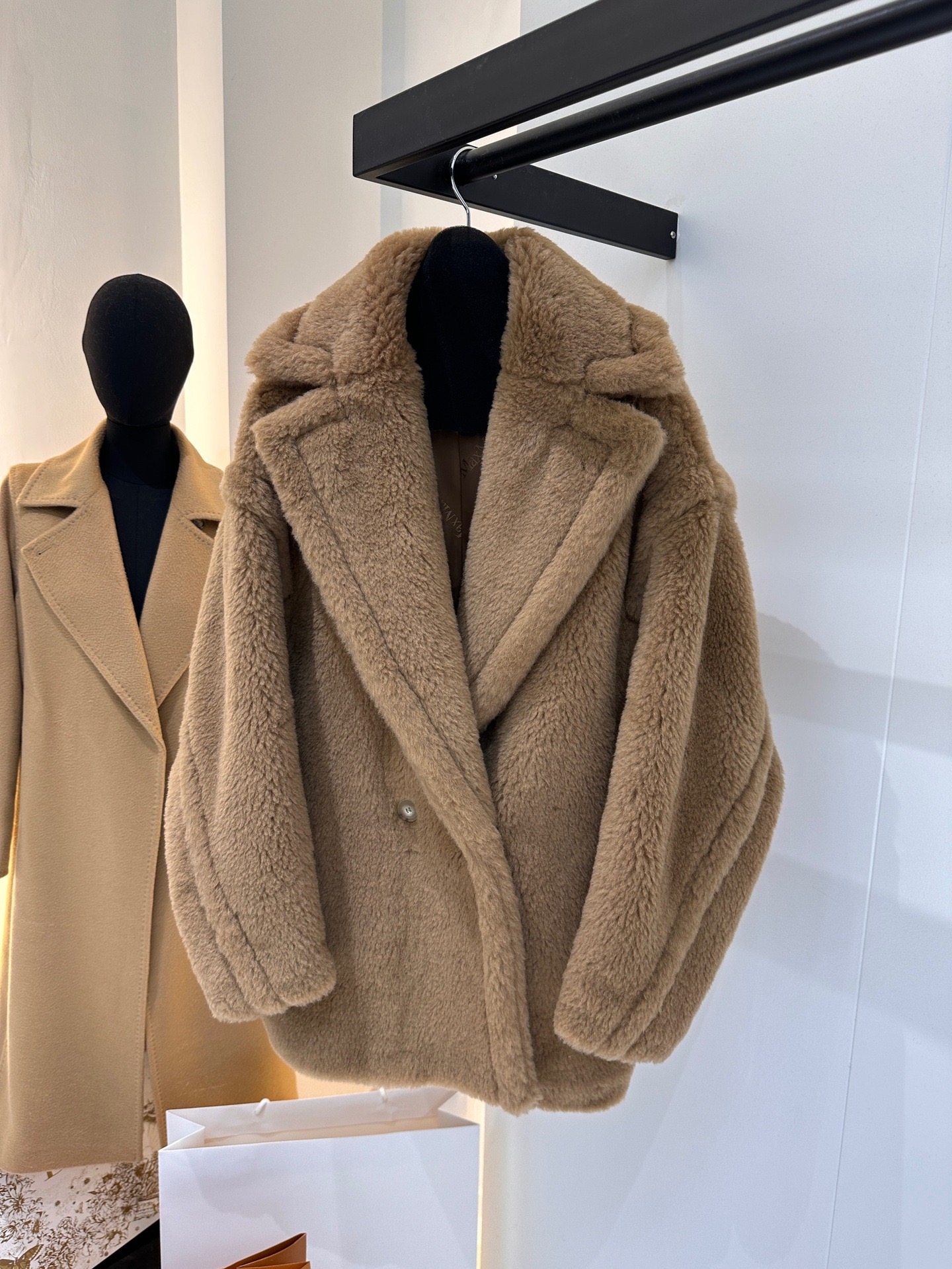 맥스 숏 테디 베어 코트 62% 알파카 26% 울 12 - Wool Coat Peacoat 리뷰 및 가격