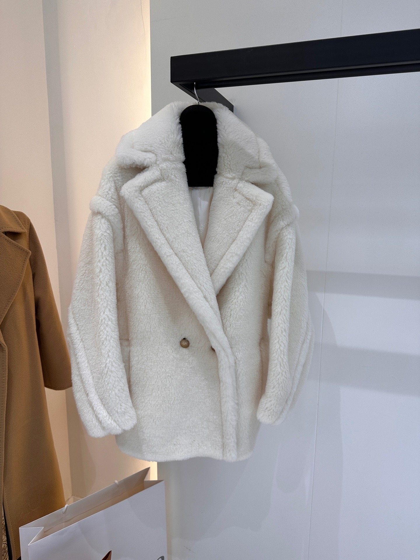 맥스 숏 테디 베어 코트 62% 알파카 26% 울 12 - Wool Coat Peacoat 리뷰 및 가격