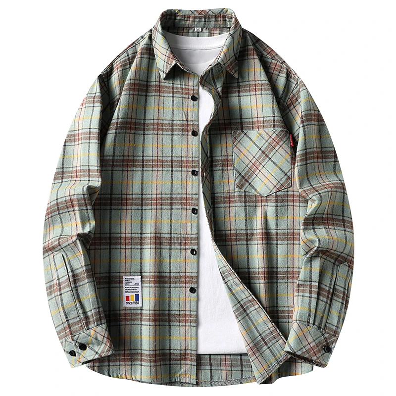 남성 캐주얼 플래드 그리드 플란넬 버튼 셔츠 턴다운 칼 - Flannel Shirt Lined 리뷰 및 가격