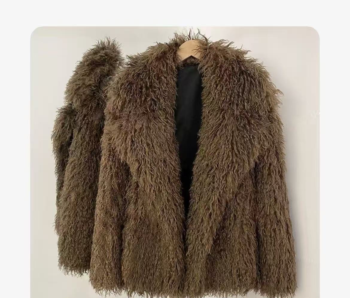 여성용 퍼 코트 가을 겨울 최신 패션 핑크 인조 퍼 코 - Wool Coat Peacoat 리뷰 및 가격