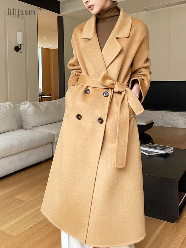 여성용 노치 라펠 드롭 숄더 울 코트, 100% 울 루 - Wool Coat Peacoat 리뷰 및 가격