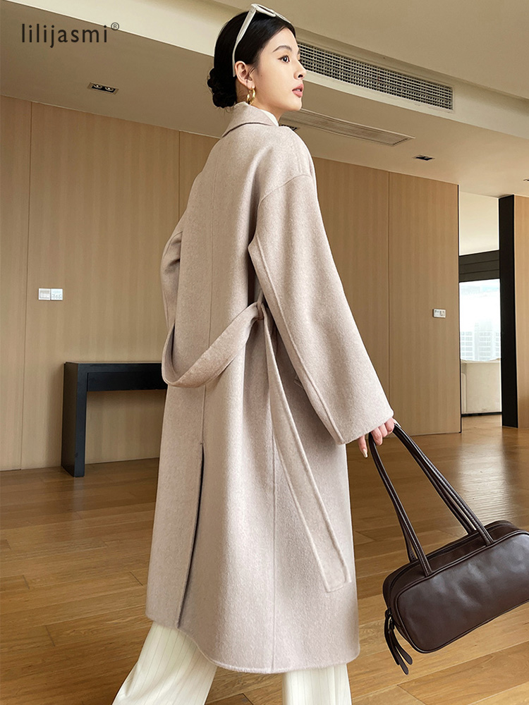 여성용 노치 라펠 드롭 숄더 울 코트, 100% 울 루 - Wool Coat Peacoat 리뷰 및 가격