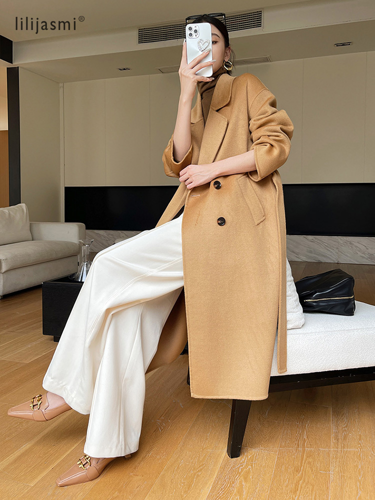 여성용 노치 라펠 드롭 숄더 울 코트, 100% 울 루 - Wool Coat Peacoat 리뷰 및 가격